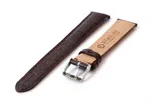 Watchstrap 16mm croco leather darkbrown