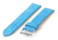 Watchstrap 18mm turquoise suède leather