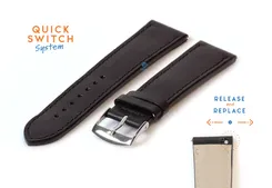 Watchstrap 20mm black leather