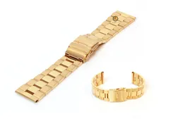Watchstrap 22mm stainless steel gold