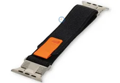 Elastisch Apple Band mit Klettband - 45mm - Black Orange