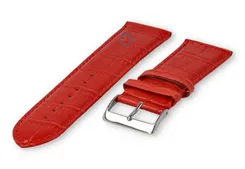 Basic croco watch strap - 24mm - red