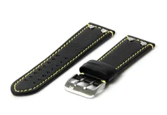 Watchstrap 22mm black/yellow