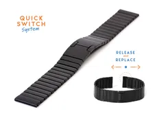 watch band 22mm steel black - extra thin