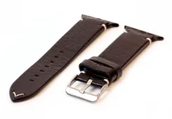 Apple Uhrenarmband vintage schwarz Leder - 44/45/46/49mm