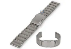 22mm titanium watch strap with Quick-Switch - platinum gray