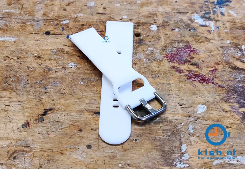 Watchstrap 22mm silicone white