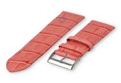 Basic croco watch strap - 24mm - salmon pink
