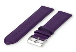 XL watch strap smooth leather - 24mm - eggplant