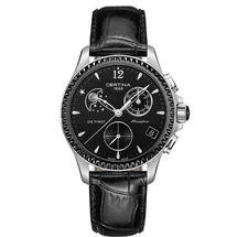 Certina Band C0302501605600A 19/16mm schwarzes Leder ohne Schließe