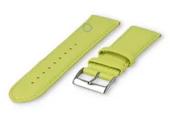 22mm watch strap smooth leather - lime