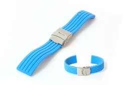 Watchstrap 20mm rubber blue