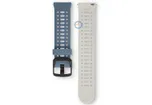 22mm siliconen bandje - ademend design - grijs/wit