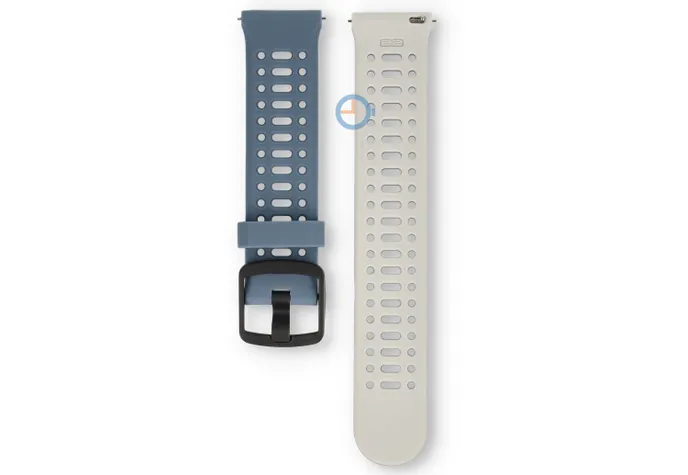 22mm siliconen bandje - ademend design - grijs/wit
