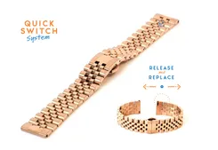 watch band 22mm steel rosegold - partly polished