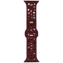 Letter Silicon strap - Apple Watch 45mm - Purple
