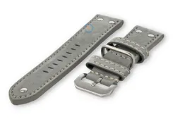 Vintage Flieger watch strap - 24mm - grey