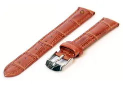 Watchstrap 12mm brown leather croco