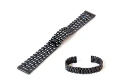 Uhrenarmband 18mm schwarz Stahl