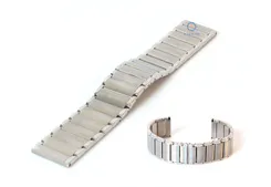 Uhrenarmband 24mm silber Edelstahl matt/poliert (teilweise)
