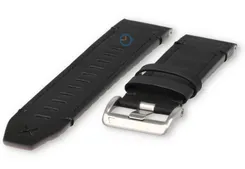 Premium leather strap for Garmin Enduro 3 - black/silver