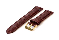 Horlogeband 18mm croco leer bruin