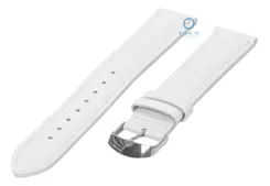 Watchstrap 18mm white leather