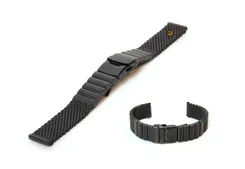 Watchstrap 22mm milanees matt black