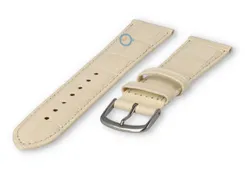 Lightly padded watch strap - 22mm - cream-coloured
