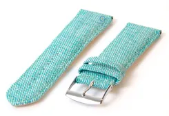 Watchstrap 22mm denim jeans green