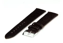 Watchstrap 16mm dark brown leather