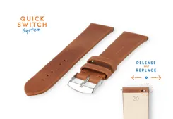 Watchstrap 20mm vintage brown leather