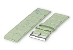 Calfskin strap with croco-relief - 28mm - pastel green