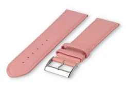 XL horlogeband glad leer - 24mm - lichtroze