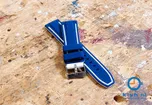 Silcone watch strap 26mm blue/white (reversible)