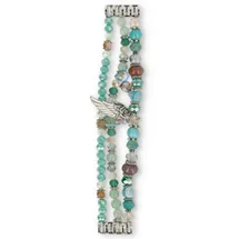 22mm bohemian beaded bracelet for watches - Ibiza blue