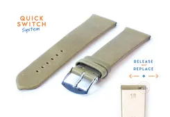 Watchstrap 18mm kaki green leather