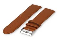 XL watch strap smooth leather - 24mm - brown