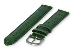 Extra-long crocoleather strap - 18mm - hunting green