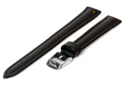 Watchstrap 12mm black calf leather