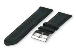 24mm watch strap smooth leather - dark green
