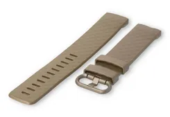 Fitbit Charge 3/4 watch band rubber - Metallic gold (Size: L)
