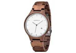 Kerbholz Lamprecht Uhrenarmband Date Walnut Silver