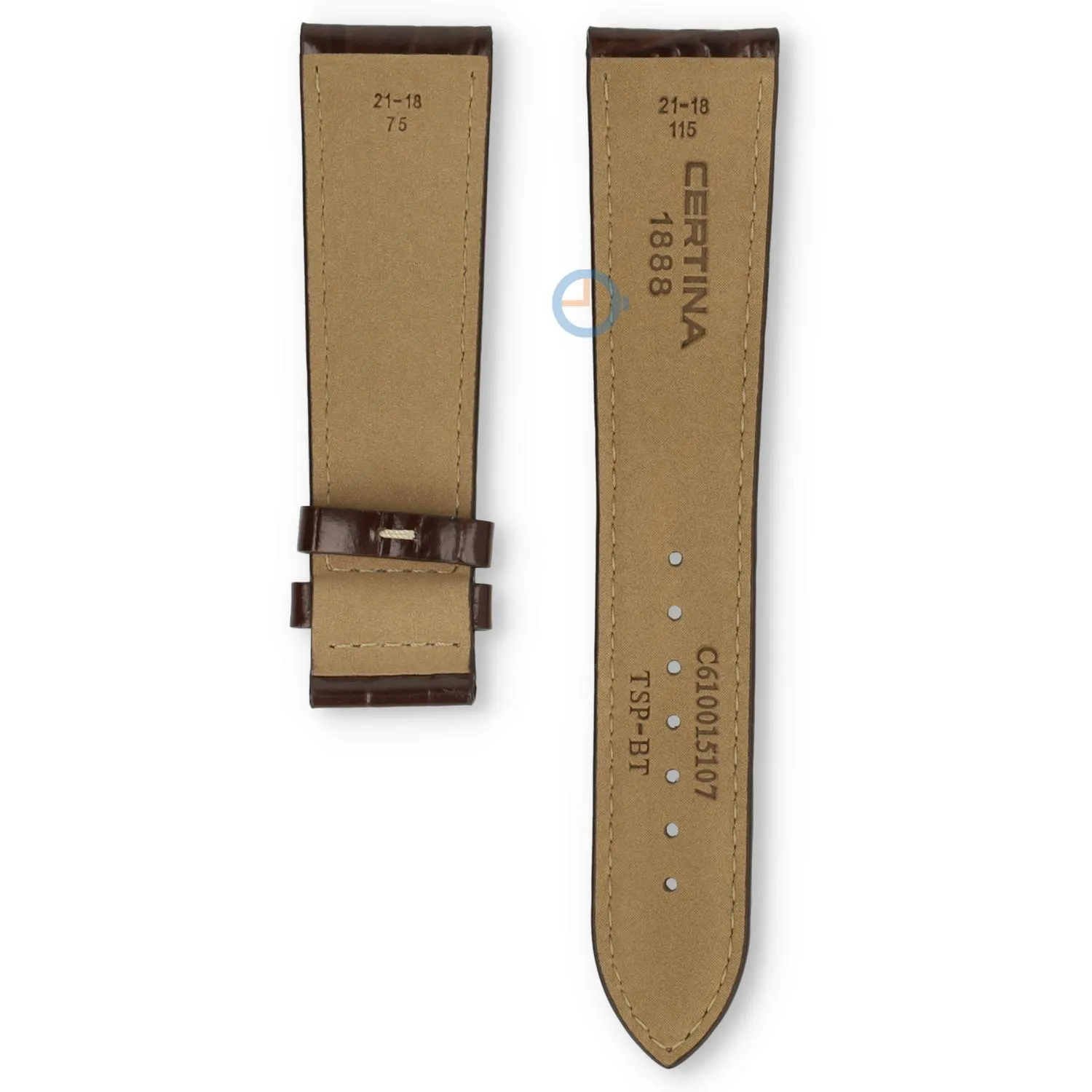 Certina-Armband C0016391629700A 21/18 mm ohne Schließe, Leder