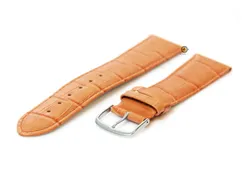 Watchstrap 22mm orange leather