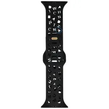 Letter Silicon strap - Apple Watch 45mm - Black