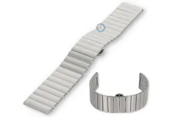 Horlogeband 22mm mat staal zilver