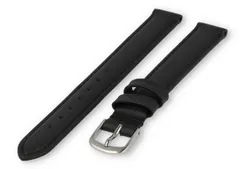XL watch strap smooth leather - 12mm - black