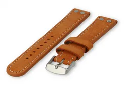 Flieger XL watch band 22mm cognacbrown leather