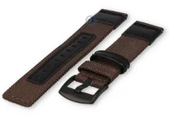 22mm Garmin Legacy Hero - First Avenger watch strap - nylon/leather - 22mm brown